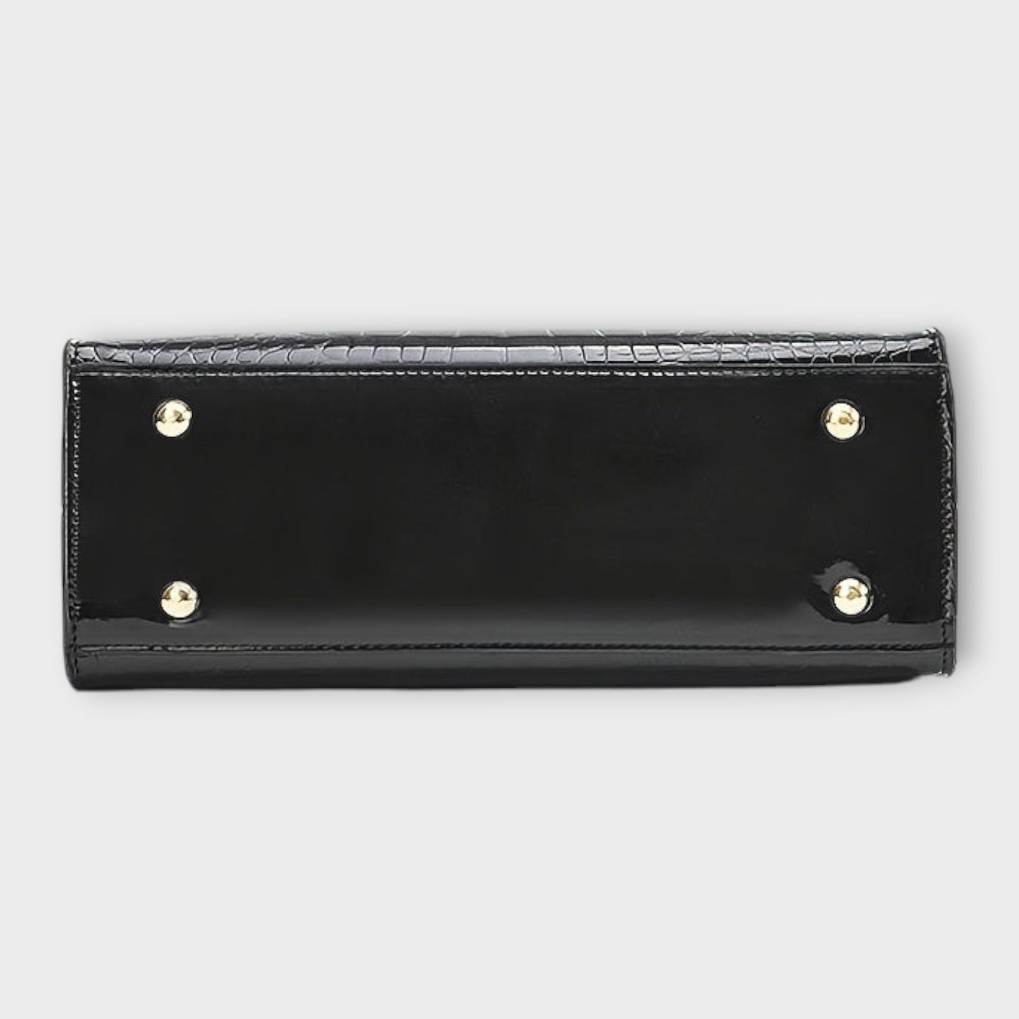 Maison Verdelle - Handtasche mit glänzendem Krokodilleder-Muster