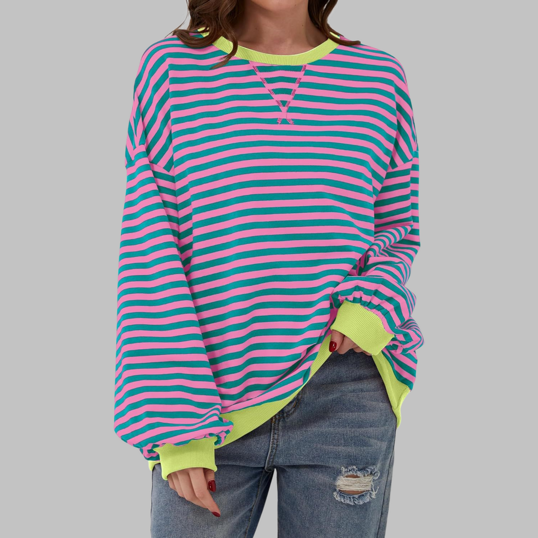 Carly | Gestreiftes Oversized-Sweatshirt