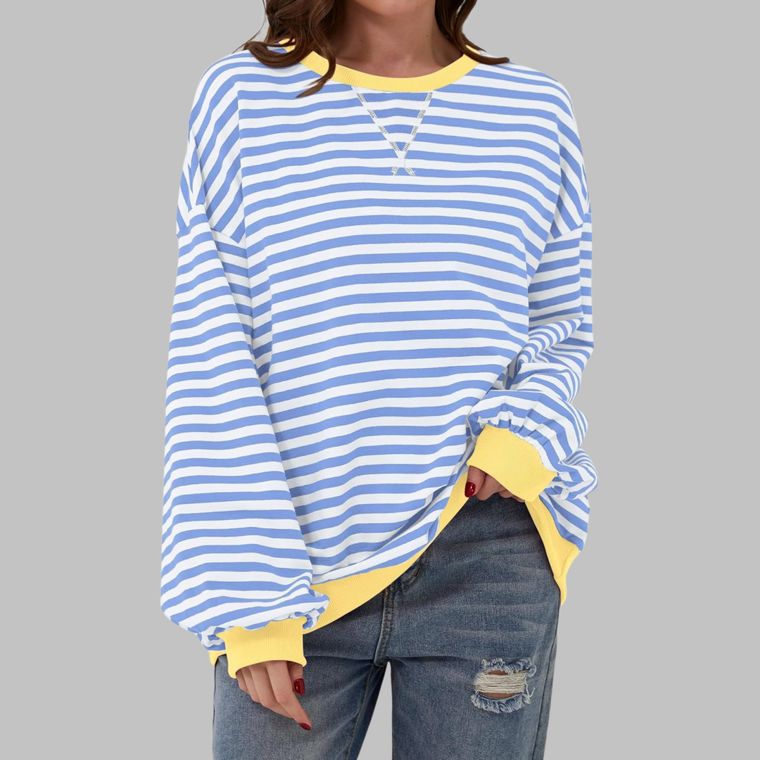 Carly | Gestreiftes Oversized-Sweatshirt