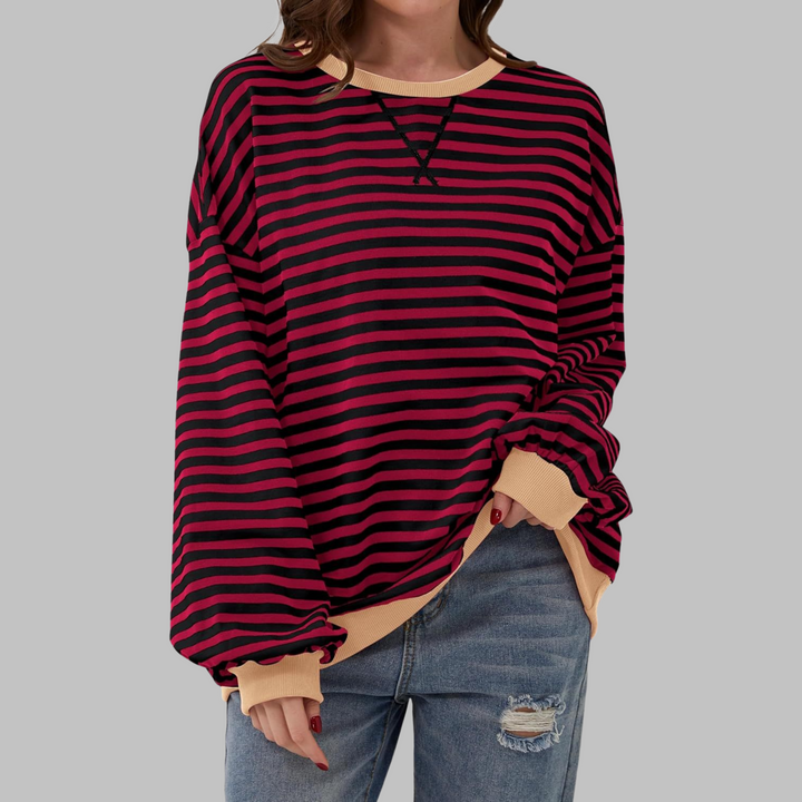 Carly | Gestreiftes Oversized-Sweatshirt