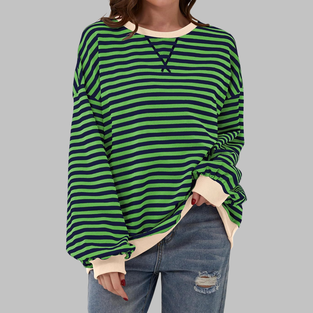 Carly | Gestreiftes Oversized-Sweatshirt