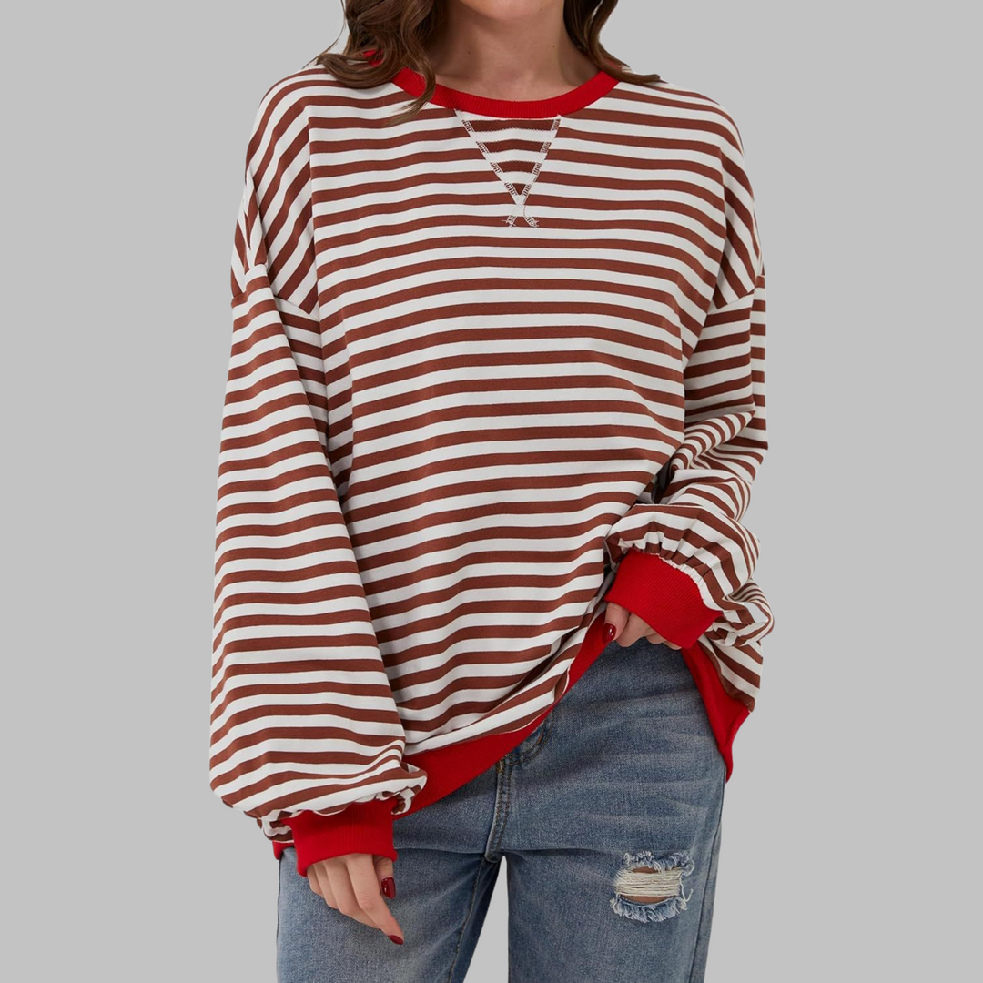 Carly | Gestreiftes Oversized-Sweatshirt