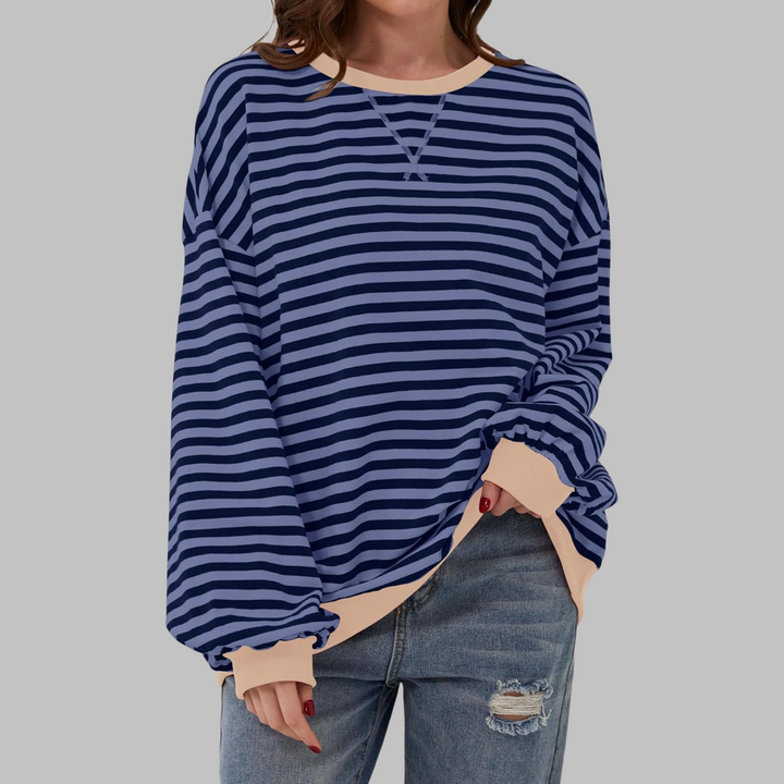 Carly | Gestreiftes Oversized-Sweatshirt