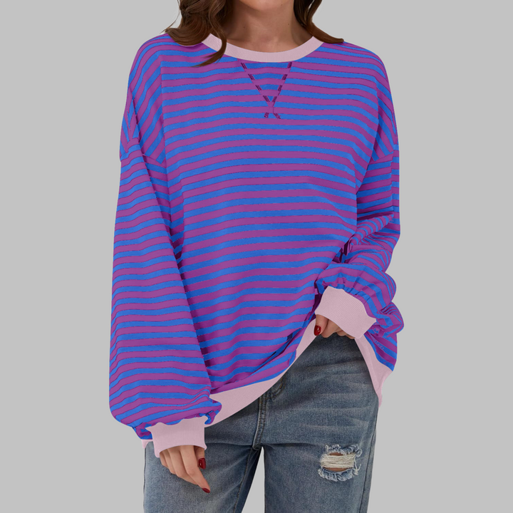 Carly | Gestreiftes Oversized-Sweatshirt