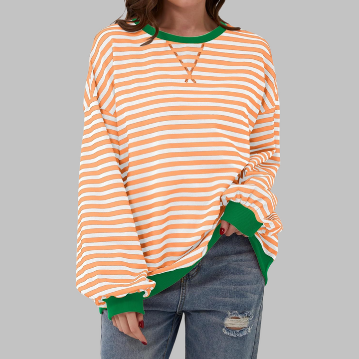 Carly | Gestreiftes Oversized-Sweatshirt