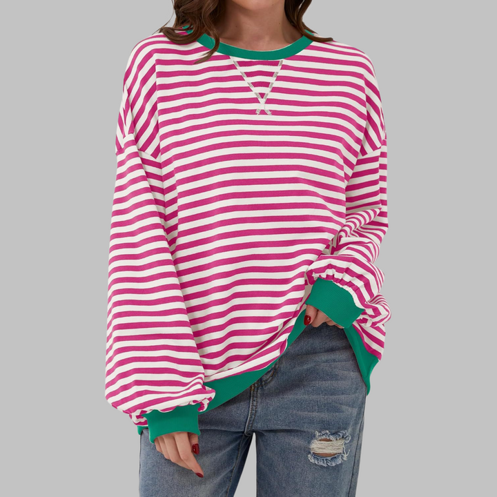 Carly | Gestreiftes Oversized-Sweatshirt