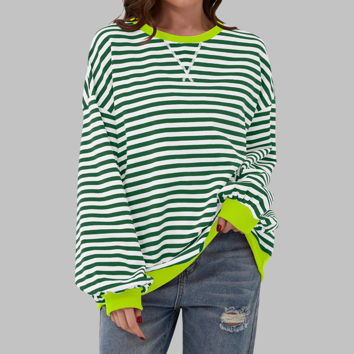 Carly | Gestreiftes Oversized-Sweatshirt