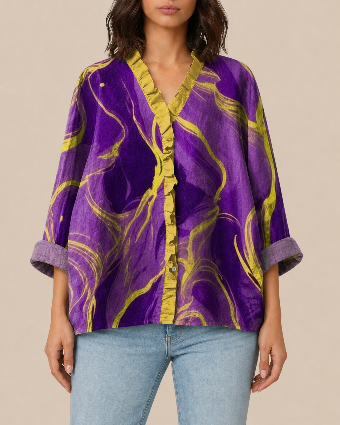 Maren | Bluse mit Künstlerprint