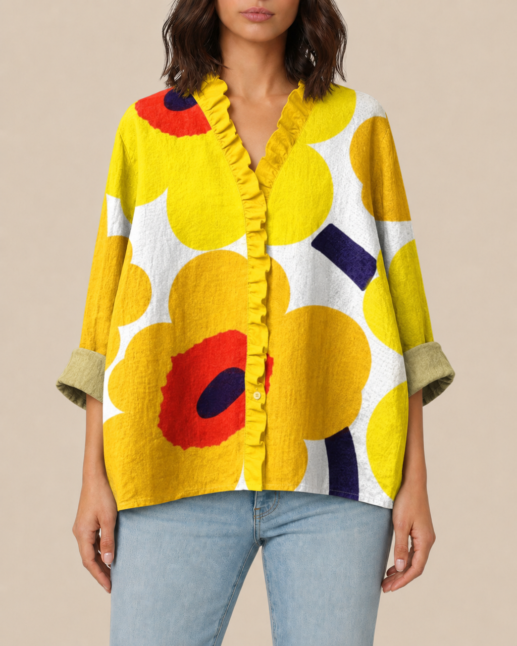 Capri | Bluse mit Künstlerprint