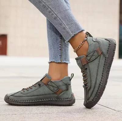 Gisela - Chaussures orthopédiques confortables à effet cuir