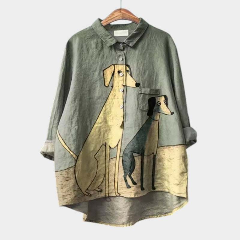 Lara | Bluse mit Künstlerprint