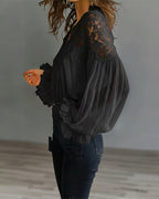Lucia | Bluse mit Spitzenbesatz