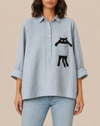 Shay | Bluse mit Künstlerprint