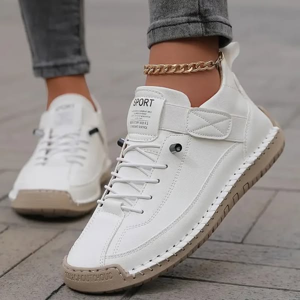 Gisela - Chaussures orthopédiques confortables à effet cuir