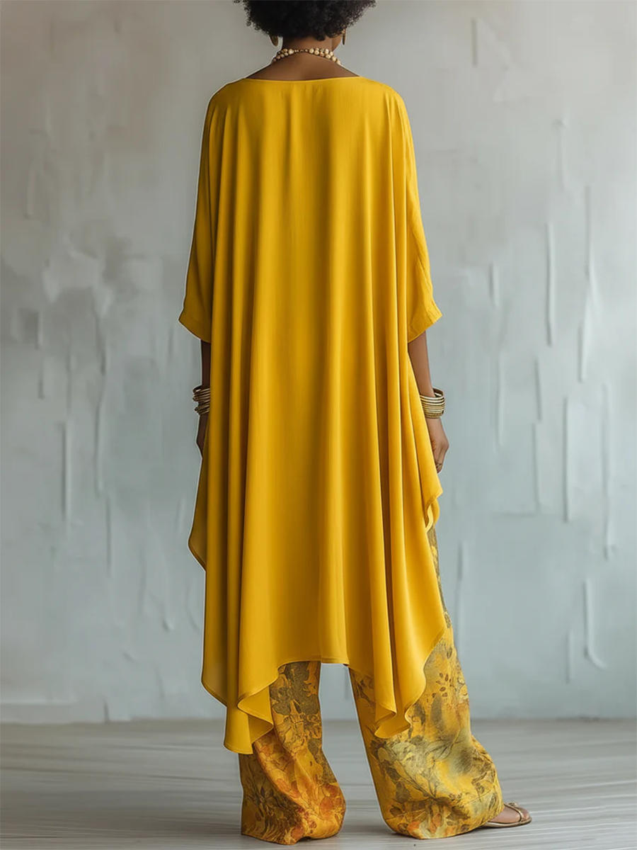 Ida | Luftiges Zweiteiler Set mit floraler Hose