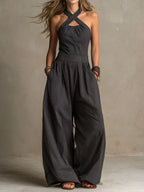 Leanne | Eleganter Neckholder Jumpsuit