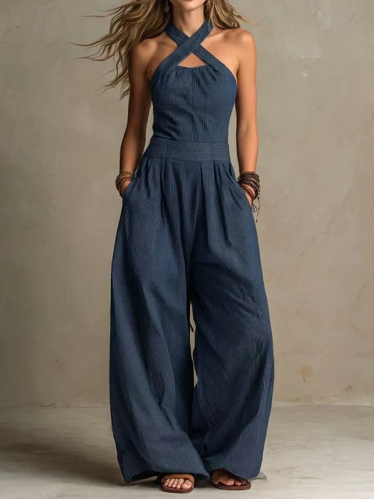 Leanne | Eleganter Neckholder Jumpsuit