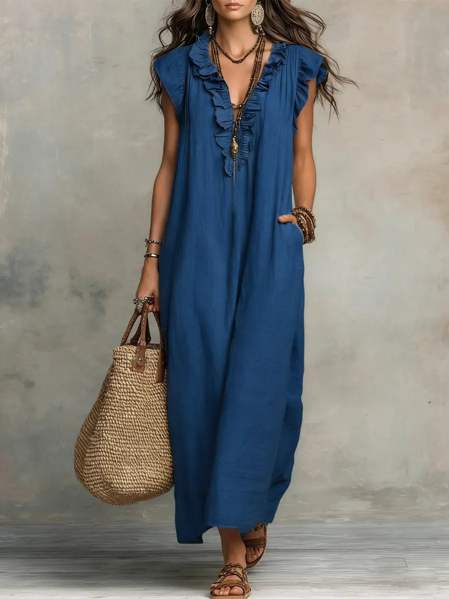 Kyana | Luftiges Maxikleid mit Rüschen