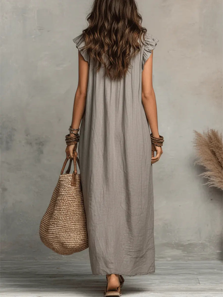 Kyana | Luftiges Maxikleid mit Rüschen