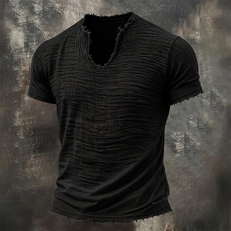 Varel | Vintage T-Shirt mit V-Ausschnitt