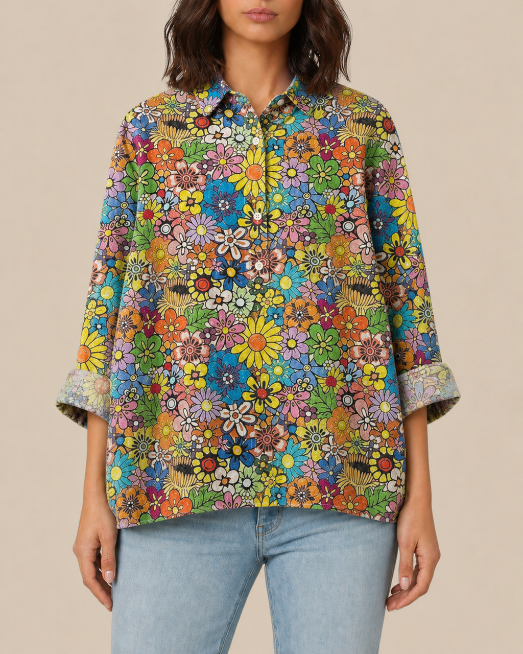 Imogen | Bluse mit Künstlerprint