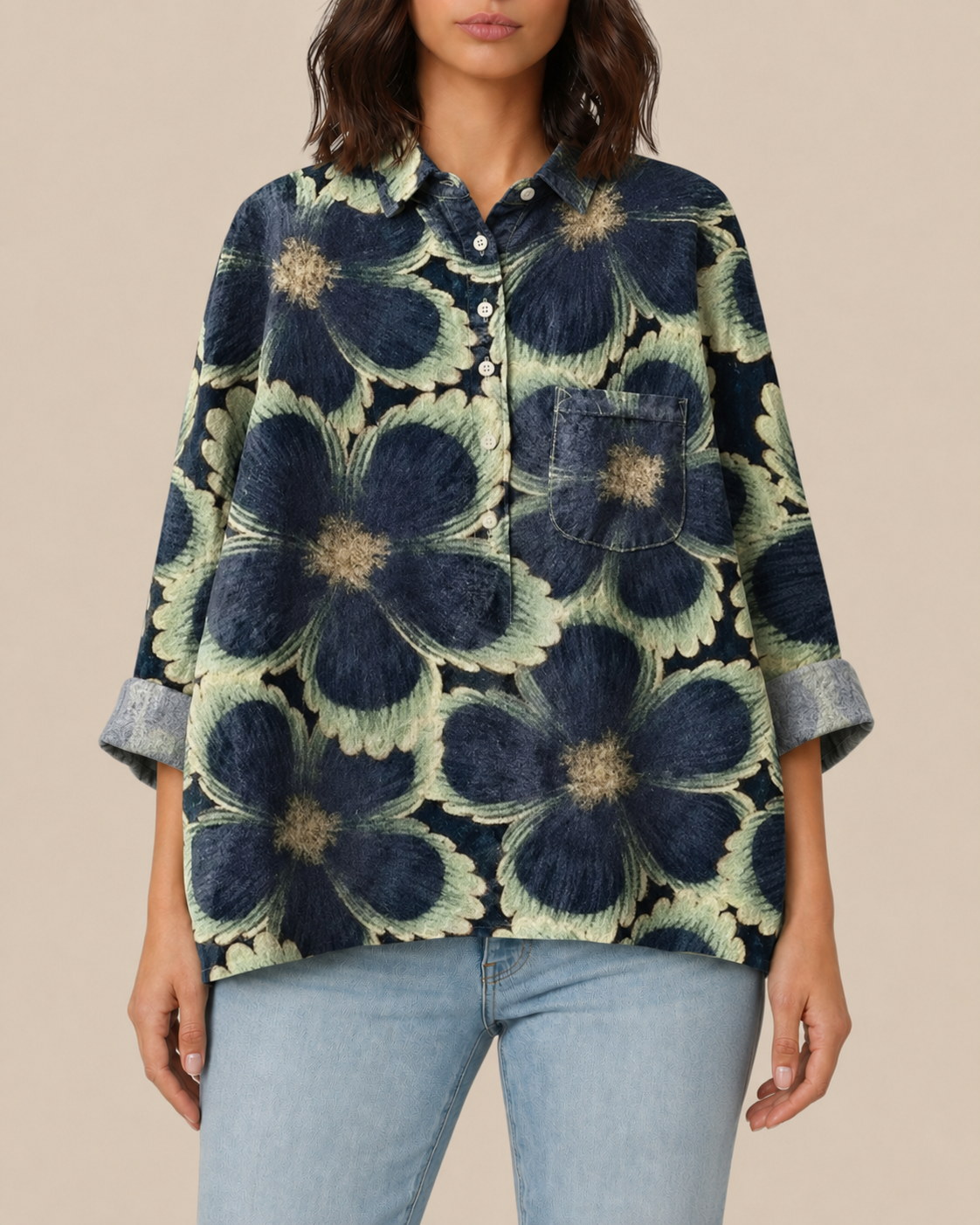 Kelsey | Bluse mit Künstlerprint