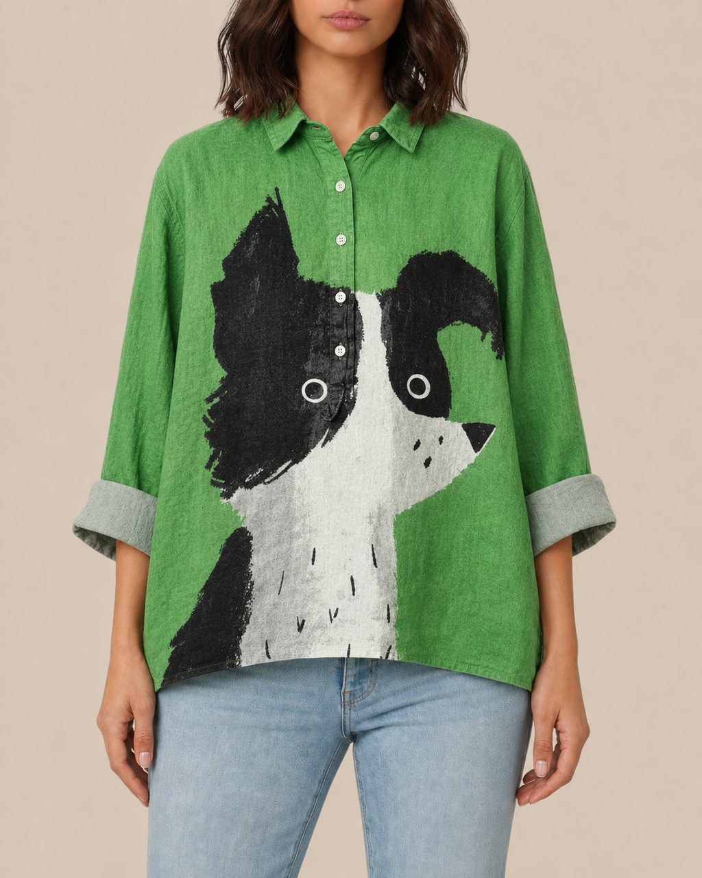 Fallon | Bluse mit Künstlerprint
