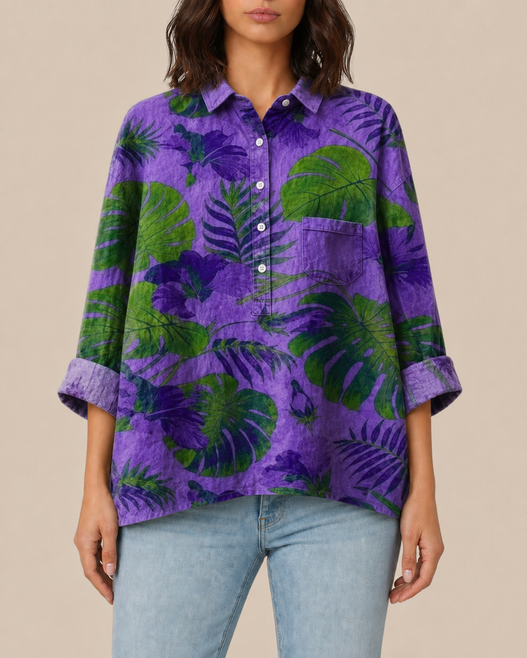 Malia | Bluse mit Künstlerprint