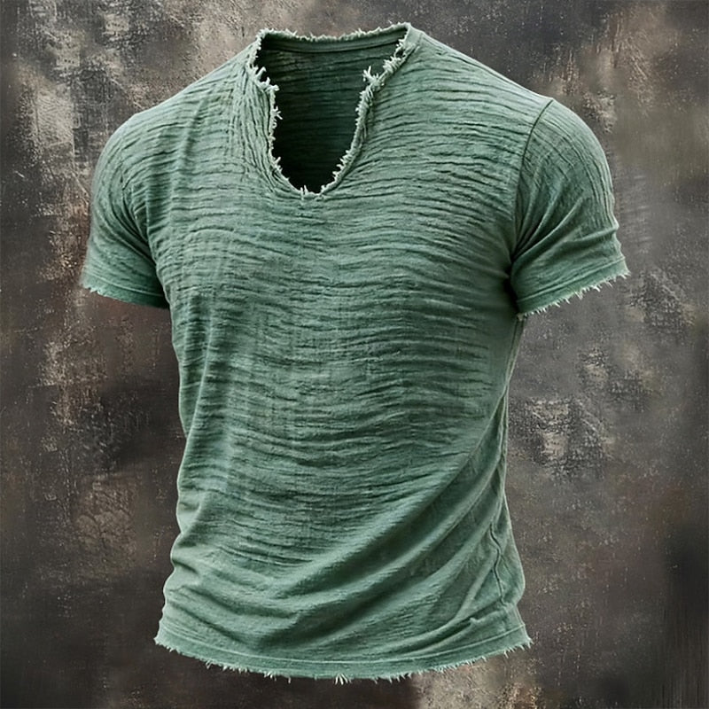 Varel | Vintage T-Shirt mit V-Ausschnitt