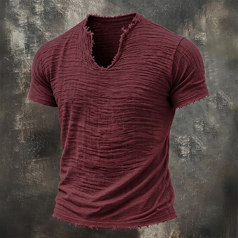 Varel | Vintage T-Shirt mit V-Ausschnitt