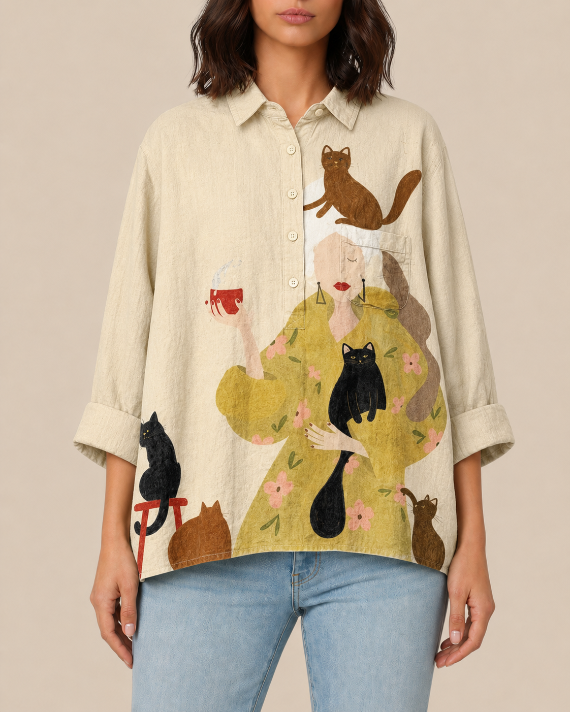 Haisley | Bluse mit Künstlerprint