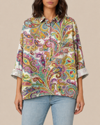 Devon | Bluse mit Künstlerprint