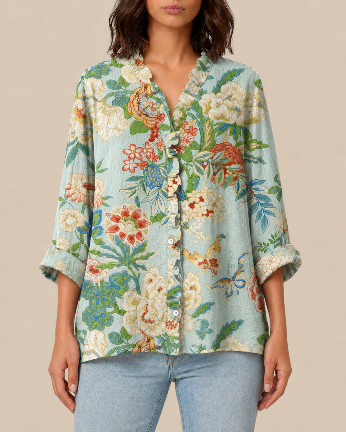 Cora | Bluse mit Künstlerprint