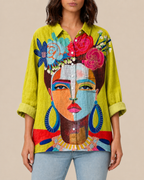 Aspen | Bluse mit Künstlerprint