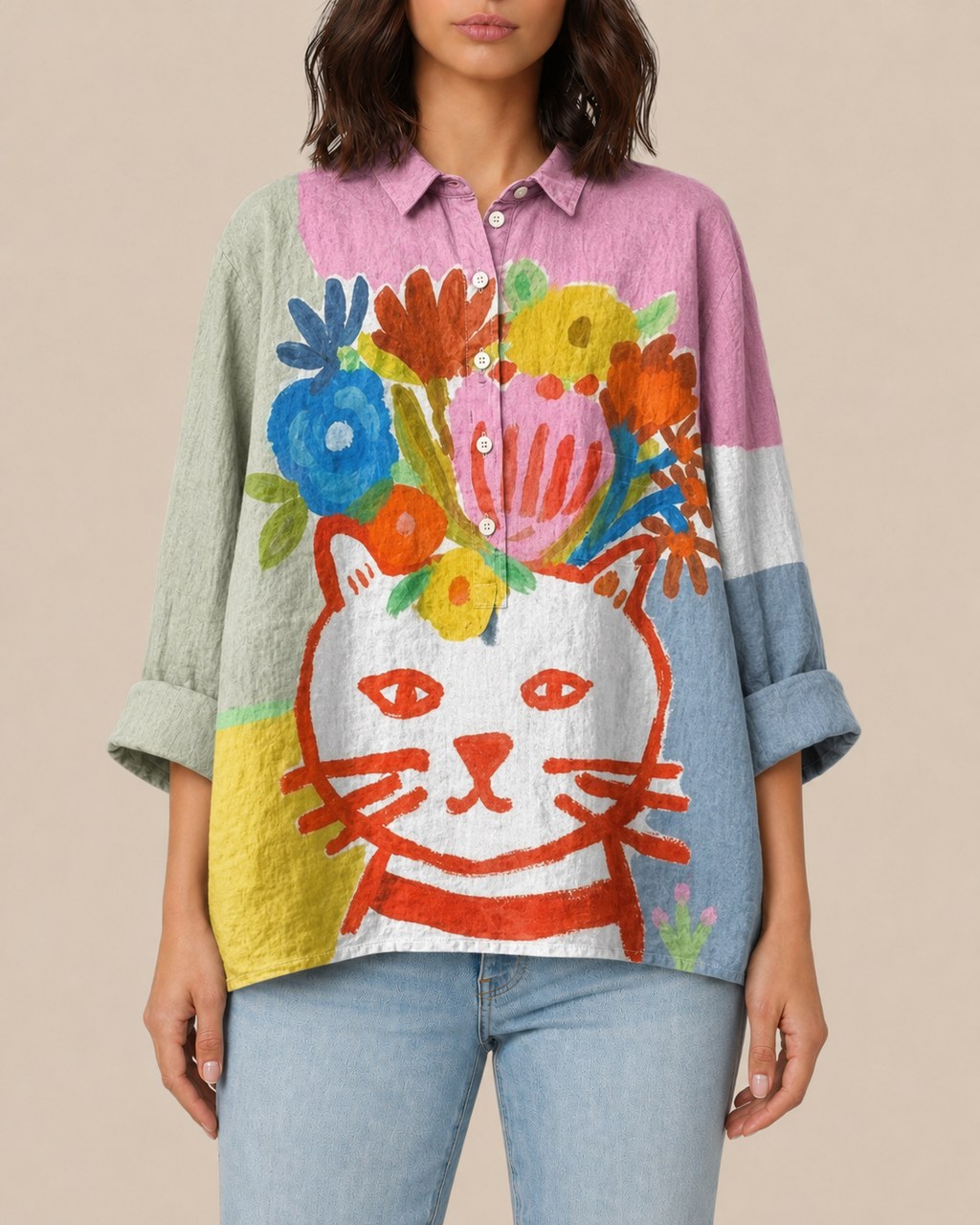 Haven | Bluse mit Künstlerprint